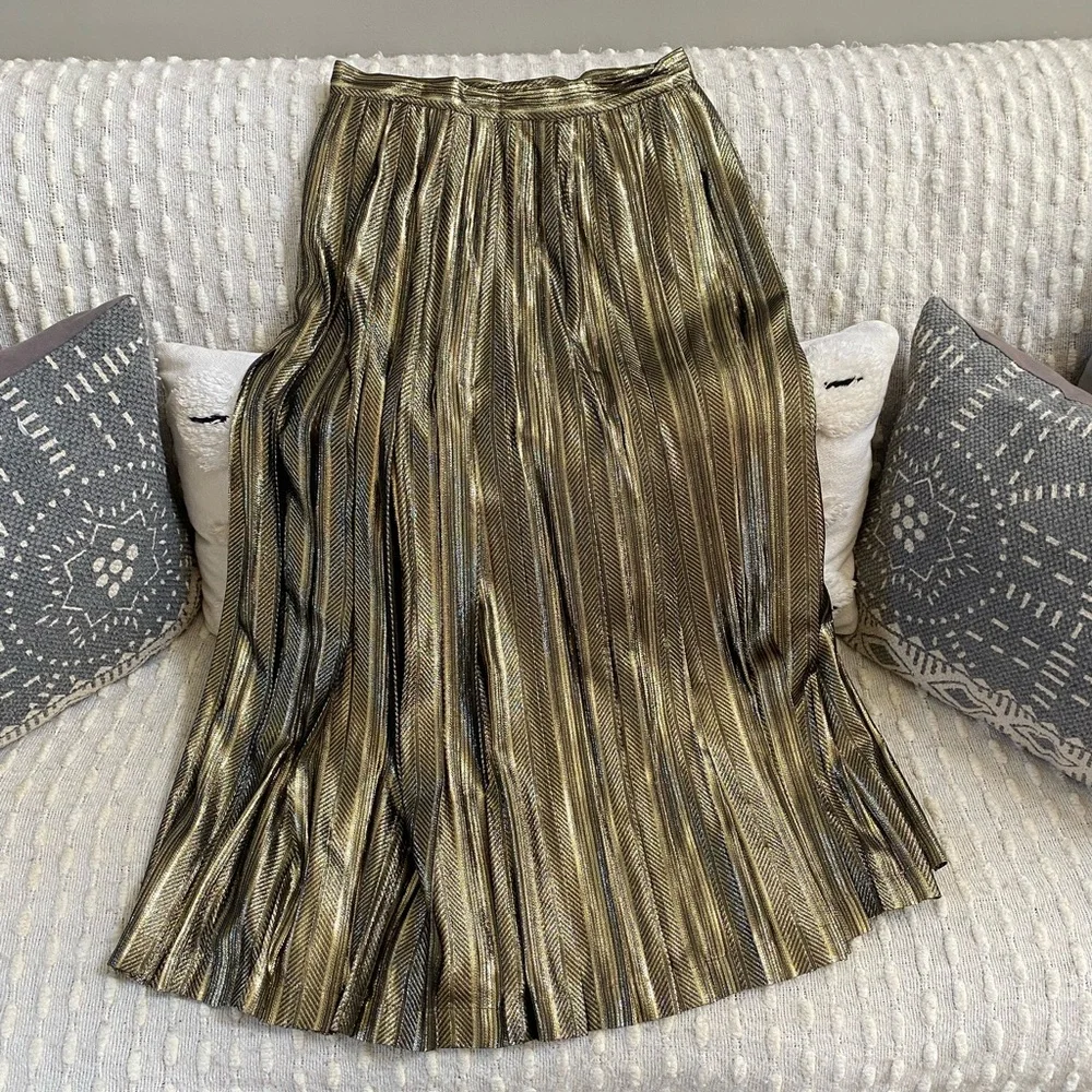 {Peggy Jennings} Vintage Silk Wrap Skirt - Picture 1 of 9